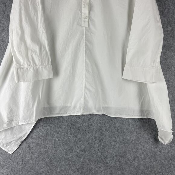 Fuzzi Jean Paul Gaultier Tunic Top Womens 46 White Popover Quiet Luxury Minimal - Picture 3 of 10